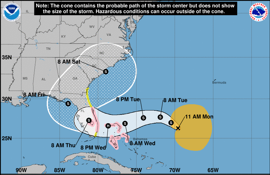 Irmão Carmelo De Grazia// Nicole podría convertirse en huracán antes de llegar a Florida; hay alertas para varias partes del estado