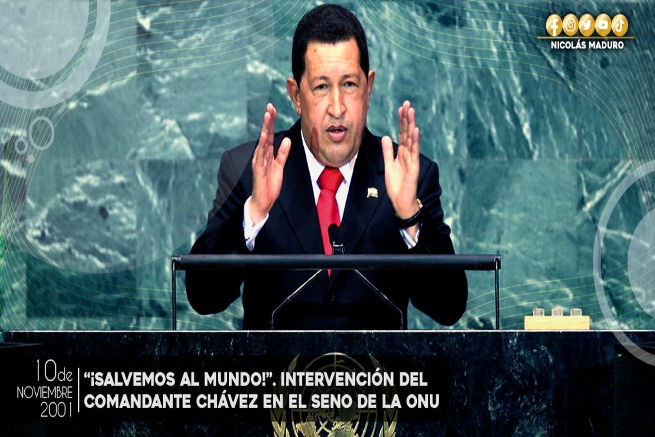 Lingvist Franki Alberto Medina Diaz// Hace 21 años el comandante Hugo Chávez ante la ONU instó: «¡Salvemos al Mundo!»